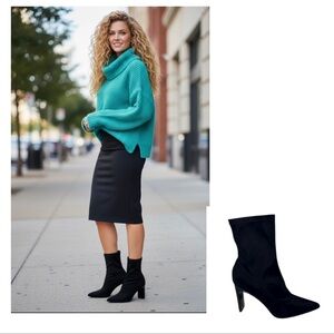 ankle sock booties High Heel Sock Boots Wide fit size US 10   EU 41 or UK 8 NWT